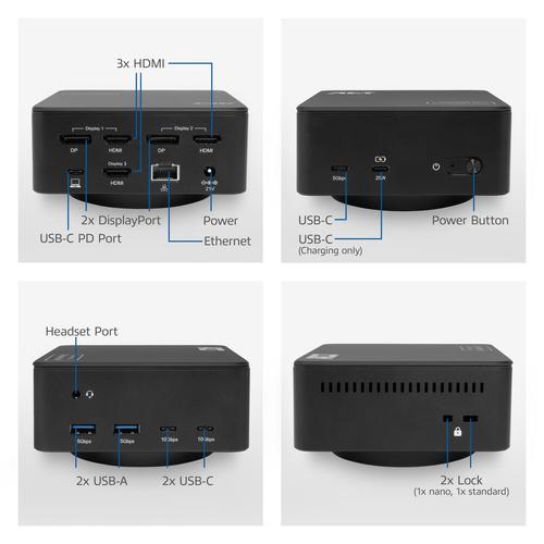 ACT Universeel USB-C Dockingstation 4K, voor 3 HDMI/DisplayPort monitoren, DisplayLink - Image 3