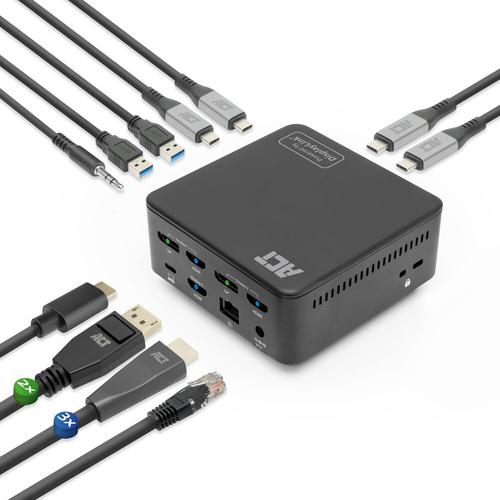 ACT Universeel USB-C Dockingstation 4K, voor 3 HDMI/DisplayPort monitoren, DisplayLink - Image 5