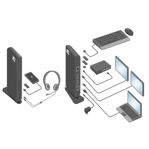 ACT Universeel USB-C of USB-A Dockingstation, voor 2 HDMI monitoren, DisplayLink - Image 8