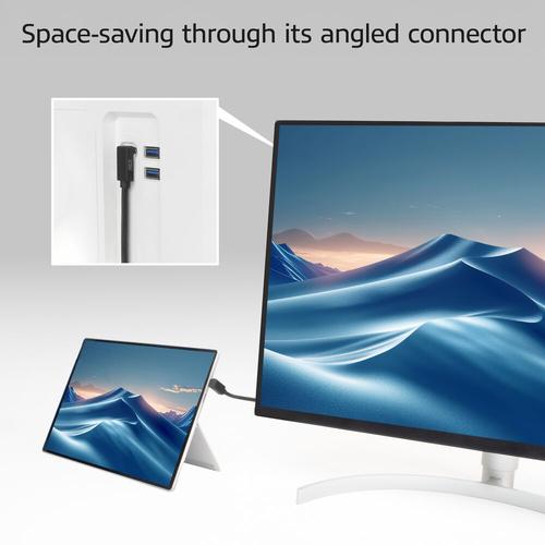 ACT USB 3.0 10Gbps 60W USB Type-C (haaks boven/beneden) naar USB Type-C (haaks boven/beneden) kabel, 1 meter - Image 3