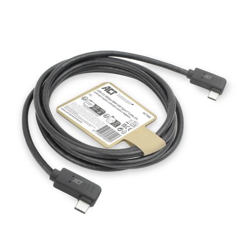 ACT USB 3.0 10Gbps 60W USB Type-C (haaks links/rechts) naar USB Type-C (haaks links/rechts) kabel, 1 meter - Image 7