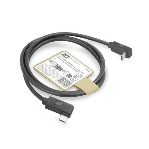 ACT USB 3.0 10Gbps 60W USB Type-C (haaks links/rechts) naar USB Type-C (haaks boven/beneden) kabel, 2 meter - Image 7
