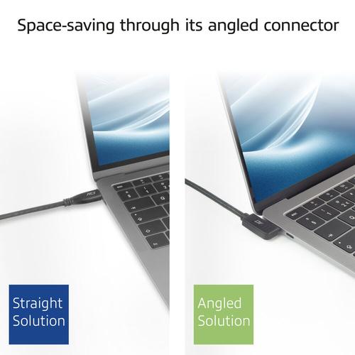ACT USB 3.0 10Gbps 60W USB Type-C (recht) naar USB Type-C (haaks links/rechts) kabel, 3 meter - Image 3