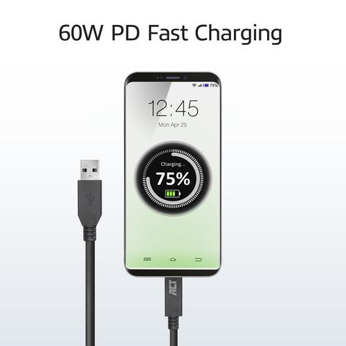 ACT USB 3.0 kabel, USB-A naar USB-C, 1 meter - Image 3