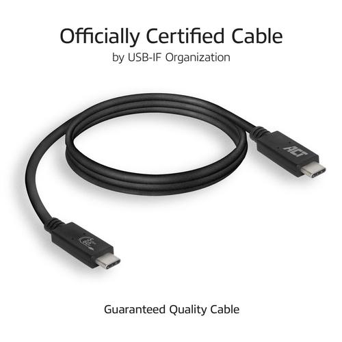 ACT USB 3.0 kabel, USB-C, USB-IF gecertificeerd, 2 meter - Image 2