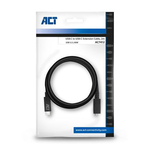 ACT USB 3.0 verlengkabel, USB-C, 2 meter - Image 3