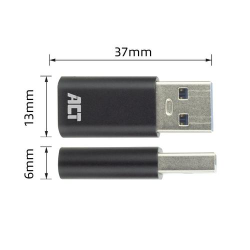 ACT USB-A male naar USB-C female adapter - Image 2