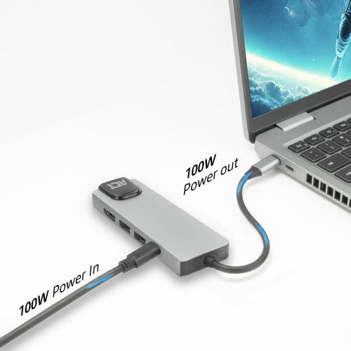 ACT USB-C 4K dockingstation voor 1 HDMI monitor, ethernet, USB-A, PD pass-through - Image 3