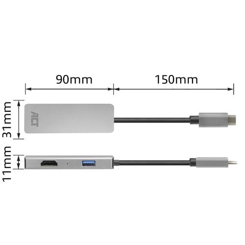 ACT USB-C 4K multiport adapter voor 2 HDMI schermen, USB-A datapoort - Image 8
