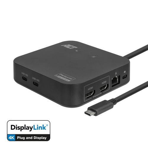 ACT USB-C Docking Station 4K, voor 2 HDMI monitoren, DisplayLink, compact model - Image 10