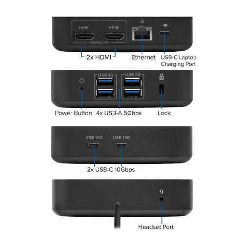 ACT USB-C Docking Station 4K, voor 2 HDMI monitoren, DisplayLink, compact model - Image 8