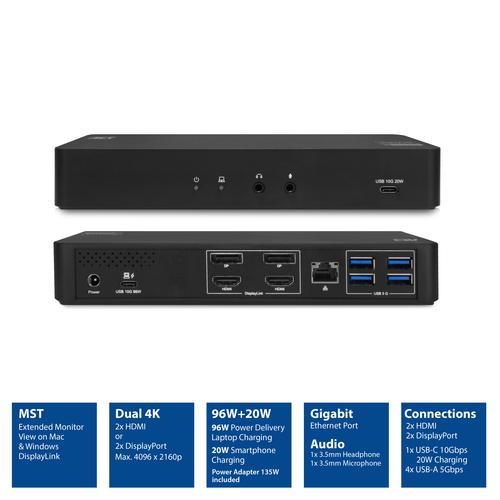 ACT USB-C Docking Station 4K, voor 2 HDMI of DisplayPort monitoren, DisplayLink - Image 9