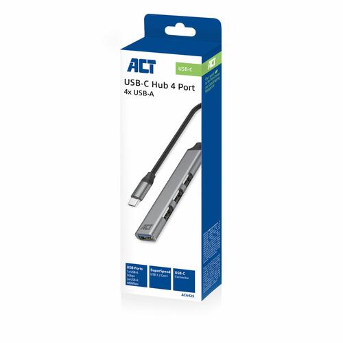 ACT USB-C hub, 3x USB-A 2.0 en 1x USB-A 3.0 - Image 7