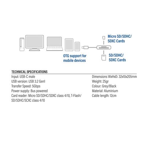 ACT USB-C kaartlezer voor SD en micro SD, SD 4.0 UHS-II - Image 7