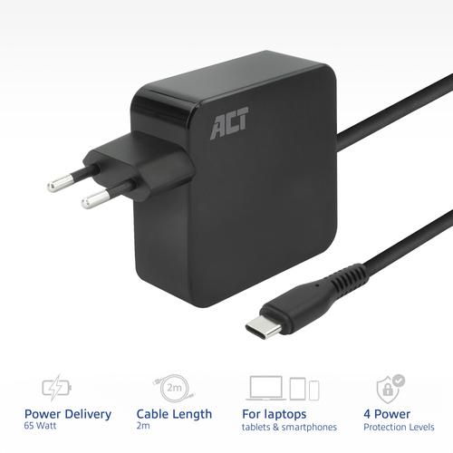 ACT USB-C laptoplader 65W met Power Delivery-profielen, 2 meter - Image 3