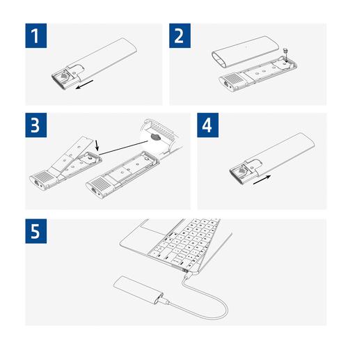 ACT USB-C M.2 NVMe / PCIe SSD Behuizing, tool-free - Image 7