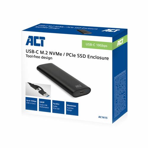 ACT USB-C M.2 NVMe / PCIe SSD Behuizing, tool-free - Image 9