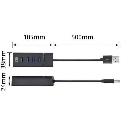 ACT USB hub 3.0, 4 poorts USB-A - Image 5