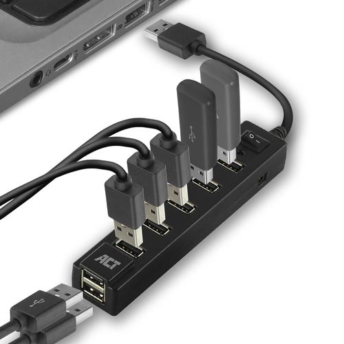 ACT USB hub 7 poorts, aan/uit-schakelaar - Image 6