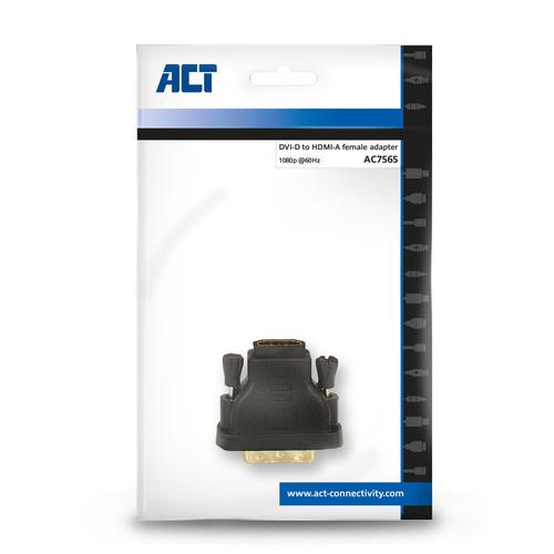 ACT Verloopadapter DVI-D male - HDMI A female - Image 4
