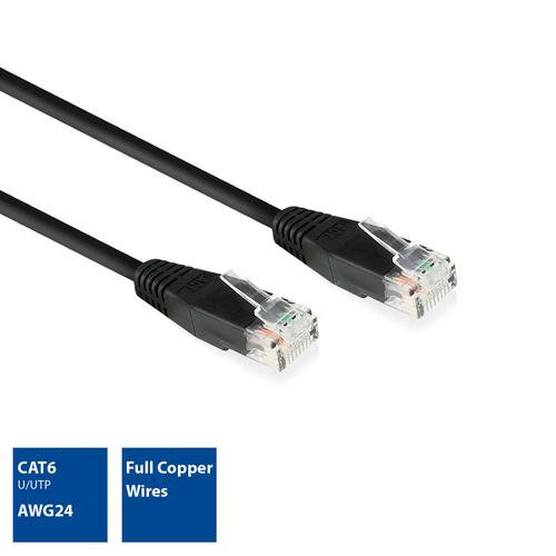 ACT Zwart 2,0 meter U/UTP CAT6 patchkabel met RJ45 connectoren - Image 2