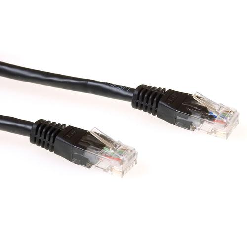 ACT Zwarte 1 meter U/UTP CAT6 patchkabel met RJ45 connectoren - Image 1