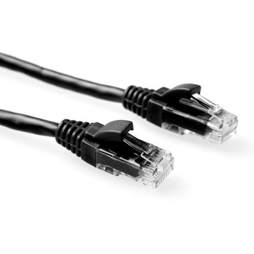 ACT Zwarte 3 meter U/UTP CAT6 patchkabel snagless met RJ45 connectoren - Image 1