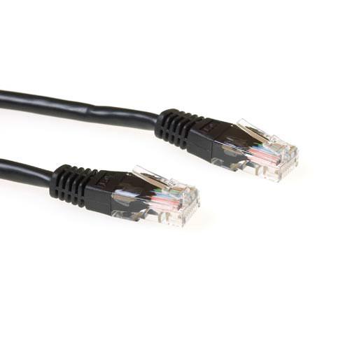 ACT Zwarte 5 meter U/UTP CAT5E patchkabel met RJ45 connectoren - Image 1