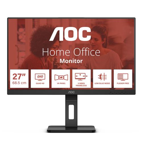 AOC Q27E3UMF computer monitor 68,6 cm (27") 2560 x 1440 Pixels Quad HD Zwart - Image 1