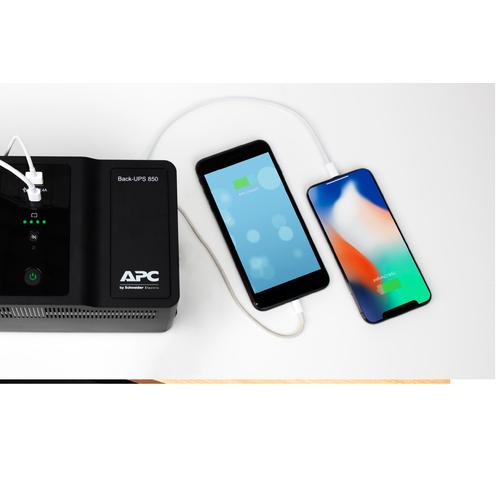 APC Back-UPS BE850G2-GR - Noodstroomvoeding 8x stopcontact, 850VA, 2 USB opladers, 1 USB datapoort - Image 8