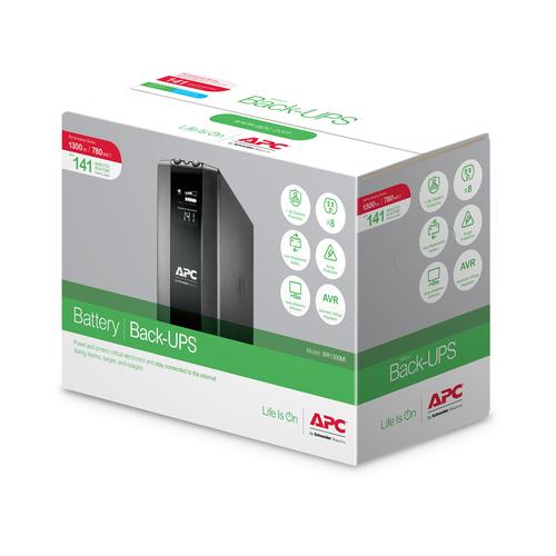 APC Back-UPS PRO BR1300MI - Noodstroomvoeding, 8x C13 uitgang, USB, 1300VA - Image 7