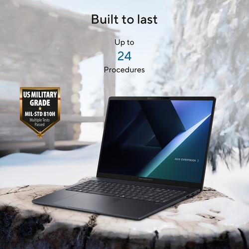 ASUS ExpertBook B3 B3605CCA-MB0295X Intel Core Ultra 5 225H Laptop 40,6 cm (16") WUXGA 32 GB DDR5-SDRAM 1 TB SSD Wi-Fi 6E (802.11ax) Windows 11 Pro US International Zwart, Grijs - Image 8