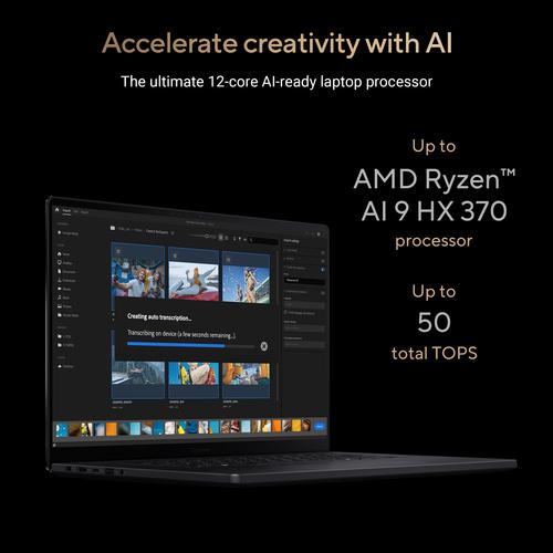 ASUS ProArt P16 H7606WP-SRNA3X Copilot+ PC AMD Ryzen AI 9 HX 370 Laptop 40,6 cm (16") Touchscreen 3K 32 GB LPDDR5x-SDRAM 1 TB SSD NVIDIA GeForce RTX 5070 Wi-Fi 7 (802.11be) Windows 11 Pro Nederlands Zwart - Image 5