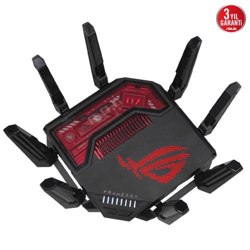 ASUS ROG Rapture GT-BE19000 draadloze router Multi-Gigabit Ethernet Tri-band (2,4 GHz / 5 GHz / 6 GHz) Zwart, Rood - Image 4
