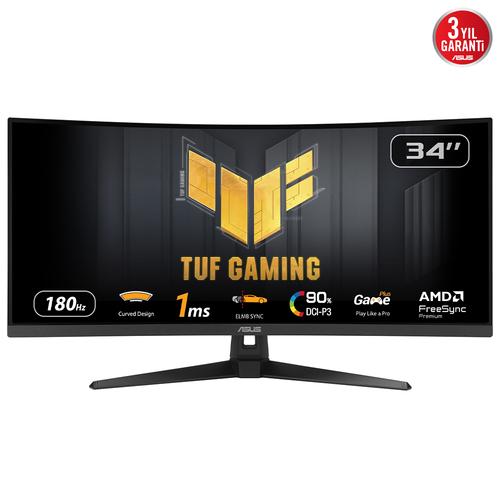 ASUS TUF Gaming VG34VQ3B computer monitor 86,4 cm (34") 3440 x 1440 Pixels UltraWide Quad HD LED Zwart - Image 1