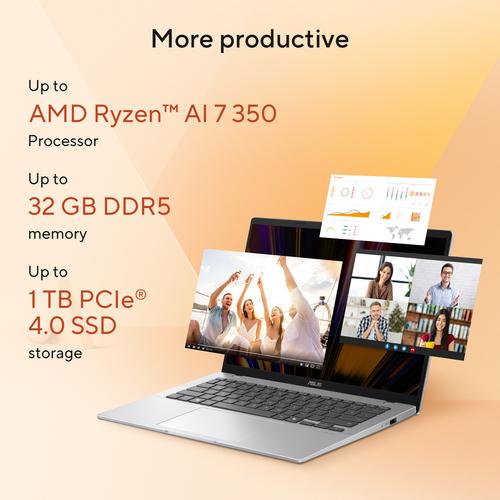 ASUS Vivobook 14 M1407KA-LYNADW AMD Ryzen AI 5 330 Laptop 35,6 cm (14") WUXGA 16 GB DDR5-SDRAM 512 GB SSD Wi-Fi 6 (802.11ax) Windows 11 Home Nederlands Blauw - Image 5
