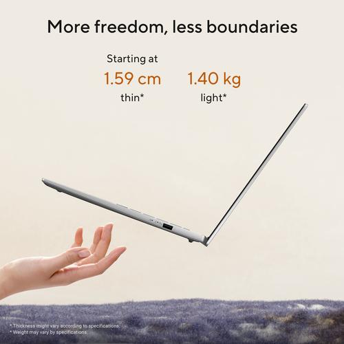 ASUS Vivobook S14 M3407HA-LYNADW Copilot+ PC AMD Ryzen™ 7 260 Laptop 35,6 cm (14") WUXGA 16 GB DDR5-SDRAM 512 GB SSD Wi-Fi 6 (802.11ax) Windows 11 Home Nederlands Grijs - Image 5