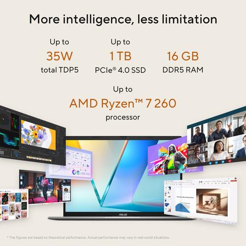 ASUS Vivobook S14 M3407HA-LYNADW Copilot+ PC AMD Ryzen™ 7 260 Laptop 35,6 cm (14") WUXGA 16 GB DDR5-SDRAM 512 GB SSD Wi-Fi 6 (802.11ax) Windows 11 Home Nederlands Grijs - Image 8