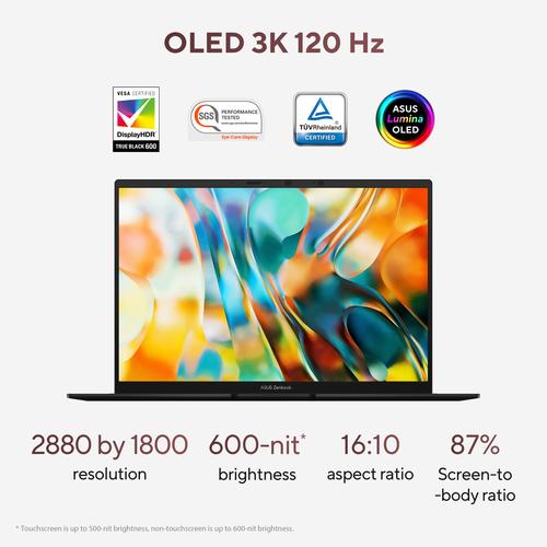 ASUS Zenbook 14 OLED UM3406GA-QDNADW AMD Ryzen AI 7 445 Laptop 35,6 cm (14") WUXGA 32 GB LPDDR5x-SDRAM 512 GB SSD Wi-Fi 6E (802.11ax) Windows 11 Home Nederlands Zwart - Image 7