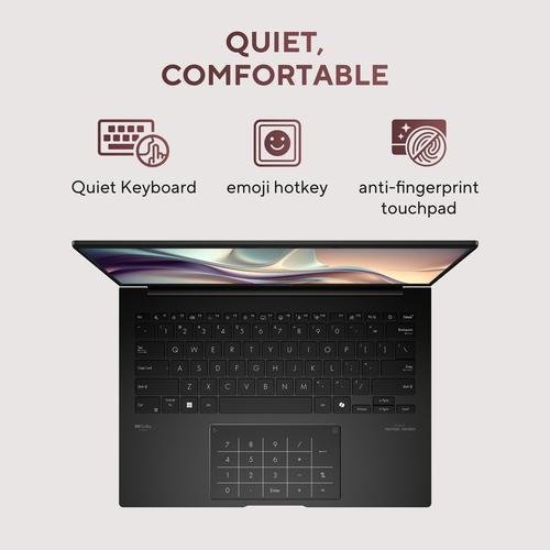 ASUS Zenbook 14 OLED UM3406GA-QDNADW AMD Ryzen AI 7 445 Laptop 35,6 cm (14") WUXGA 32 GB LPDDR5x-SDRAM 512 GB SSD Wi-Fi 6E (802.11ax) Windows 11 Home Nederlands Zwart - Image 9