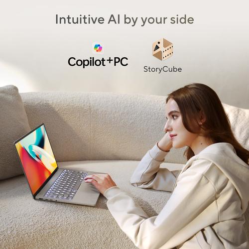 ASUS Zenbook A14 UX3407QA-QD605W Copilot+ PC Snapdragon X1-26-100 Laptop 35,6 cm (14") WUXGA 32 GB LPDDR5x-SDRAM 512 GB SSD Wi-Fi 6E (802.11ax) Windows 11 Home Nederlands Grijs - Image 7