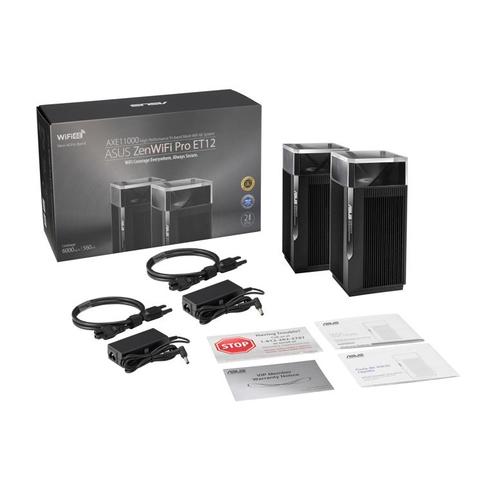 ASUS ZenWiFi Pro ET12 Tri-band (2,4 GHz / 5 GHz / 6 GHz) Wi-Fi 6E (802.11ax) Zwart 3 Intern - Image 7