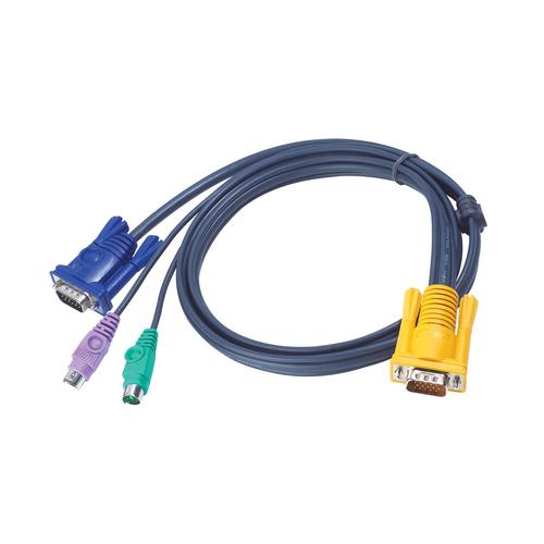 ATEN 1.8M PS/2 KVM Kabel met 3 in 1 SPHD