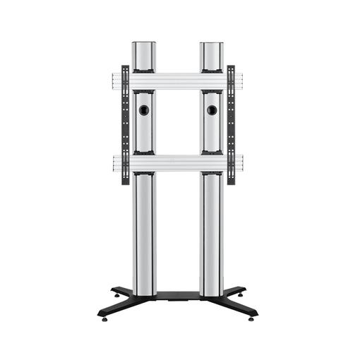 B-Tech BT8709 2,54 m (100") Vloer Zwart, Zilver