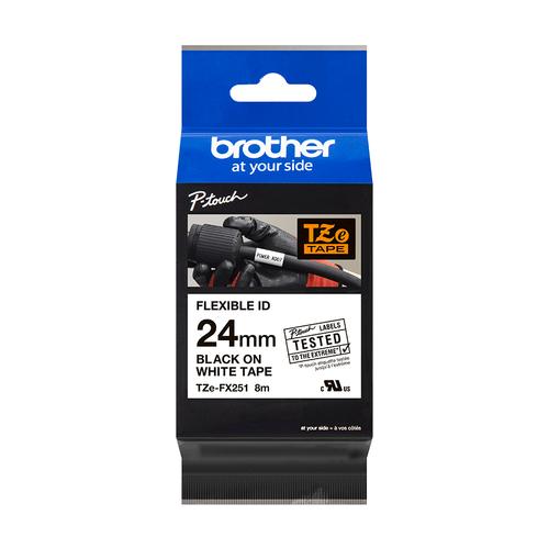 Brother TZE-FX251 labelprinter-tape Zwart op wit - Image 3