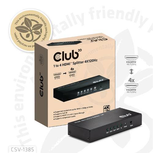 CLUB3D 1 to 4 HDMI™ Splitter 4K120Hz - Image 8