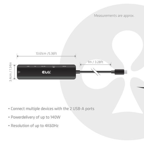 CLUB3D 7-1 USB-C® naar HDMI™-hub - Image 3