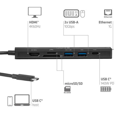 CLUB3D 7-1 USB-C® naar HDMI™-hub - Image 6