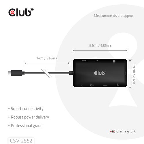 CLUB3D 9-1 Dual HDMI™ USB-C® Hub PD3.0 100W - Image 3