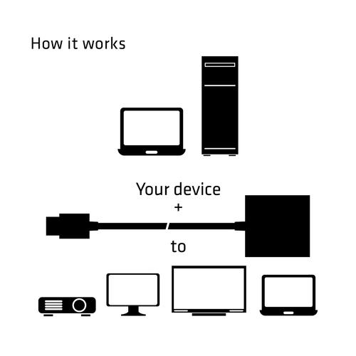 CLUB3D CAC-1302 video kabel adapter 0,5 m HDMI Type A (Standaard) VGA (D-Sub) Zwart - Image 4
